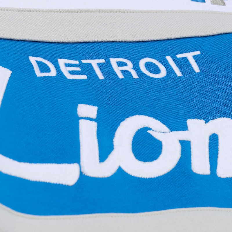 Sweat à capuche bleu Mitchell & Ness Detroit Lions pour homme