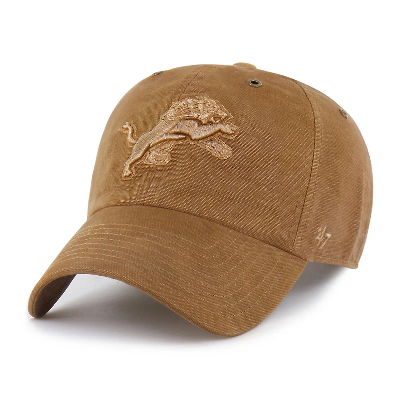 Casquette ajustable Carhartt x '47 marron Detroit Lions Dyed Clean Up pour homme
