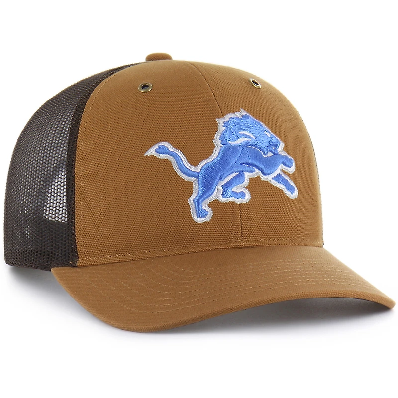 Men's Carhartt x '47  Brown Detroit Lions Trucker Adjustable Hat