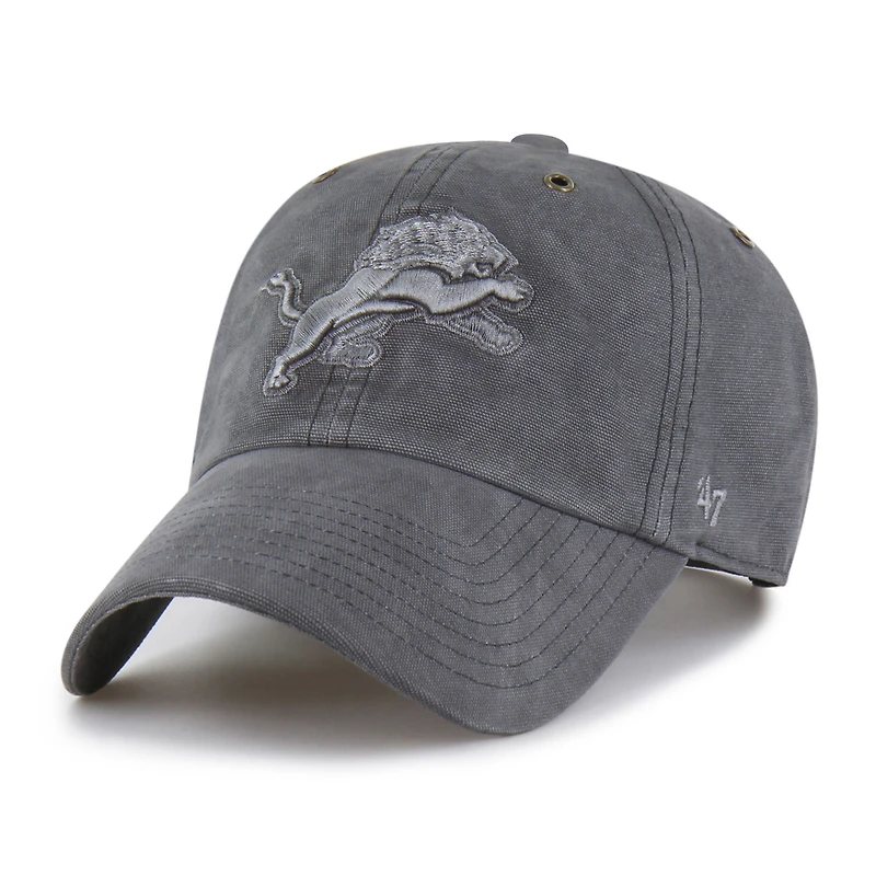 Men's Carhartt x '47 Charcoal Detroit Lions Dyed Clean Up Adjustable Hat