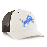 Men's Carhartt x '47 Natural/Brown Detroit Lions Undyed Trucker Adjustable Hat