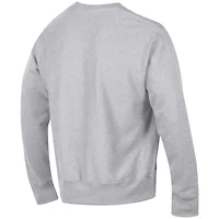 Men's Champion  Heather Gray Detroit Lions Reverse Weave Fleece Pullover Sweatshirt