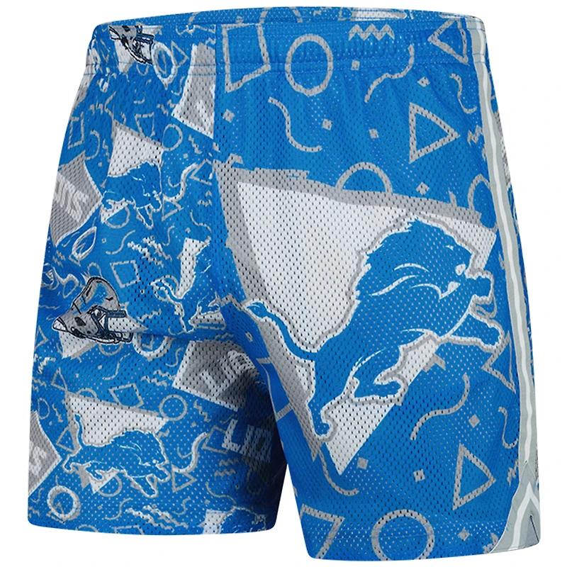 Short Chubbies bleu en maille pour homme des Detroit Lions