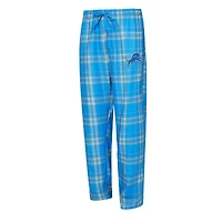 Men's Concepts Sport Blue/Heather Gray Detroit Lions Regulate Long Sleeve T-Shirt and Plaid Pant Set