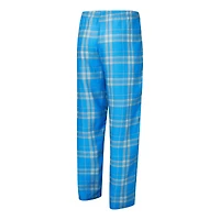 Men's Concepts Sport Blue/Heather Gray Detroit Lions Regulate Long Sleeve T-Shirt and Plaid Pant Set
