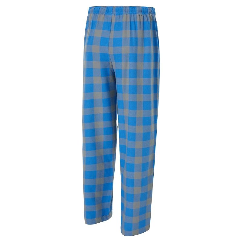 Men's Concepts Sport Blue/Silver Detroit Lions Avondale T-Shirt & Flannel Pants Set