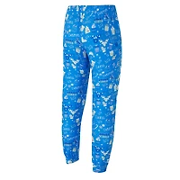 Ensemble haut à manches longues et pantalon marron Detroit Lions bleu Concepts Sport pour homme