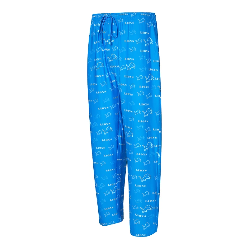 Men's Concepts Sport Blue Detroit Lions Mosaic All Over Print Pants