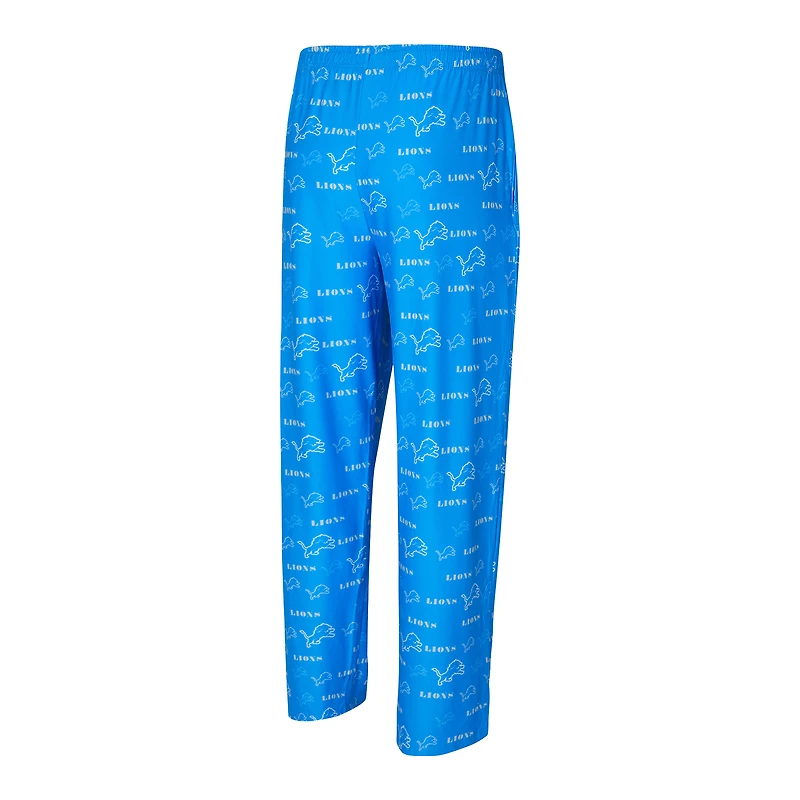 Men's Concepts Sport Blue Detroit Lions Mosaic All Over Print Pants