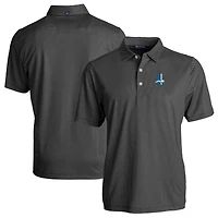 Men's Cutter & Buck  Black Detroit Lions Throwback Big Tall Pike Eco Symmetry Print Stretch Recycled Polo
