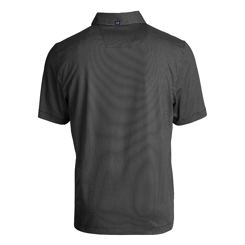 Men's Cutter & Buck  Black Detroit Lions Throwback Big Tall Pike Eco Symmetry Print Stretch Recycled Polo