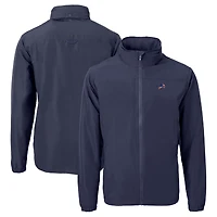 Men's Cutter & Buck  Blue Detroit Lions Charter Eco Recycled Full-Zip Jacket