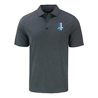 Men's Cutter & Buck  Heather Black Detroit Lions Throwback Big Tall Forge Eco Stretch Recycled Polo