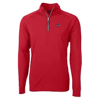 Pull-over zippé quart de tour en tricot extensible recyclé Adapt Eco Knit pour homme, coupeur et buck, rouge, Detroit Lions, grandes tailles