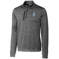 Pull zippé quart de tour pour homme, coupeur et buck, en acier, avec logo rétro Stealth Heathered des Detroit Lions.