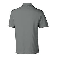 Polo texturé uni à logo rétro Detroit Lions de Cutter & Buck Steel pour homme, grandes tailles, en tissu DryTec Genre.