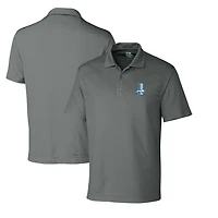 Polo texturé solide pour homme Cutter & Buck Steel Detroit Lions Throwback Logo Big Tall DryTec Genre