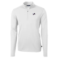 Veste zippée quart de tour en piqué écologique recyclé pour homme, coupeur et buck, blanc, Detroit Lions, taille grande