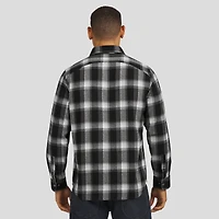 Men's Darius Rucker Collection by Fanatics Black Detroit Lions Flannel Plaid Full-Snap Shirt