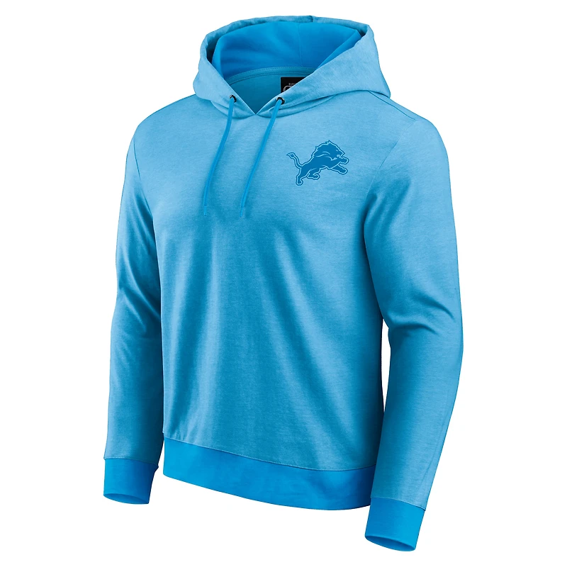 Men's Darius Rucker Collection by Fanatics Blue Detroit Lions Tonal Knit Pullover Hoodie