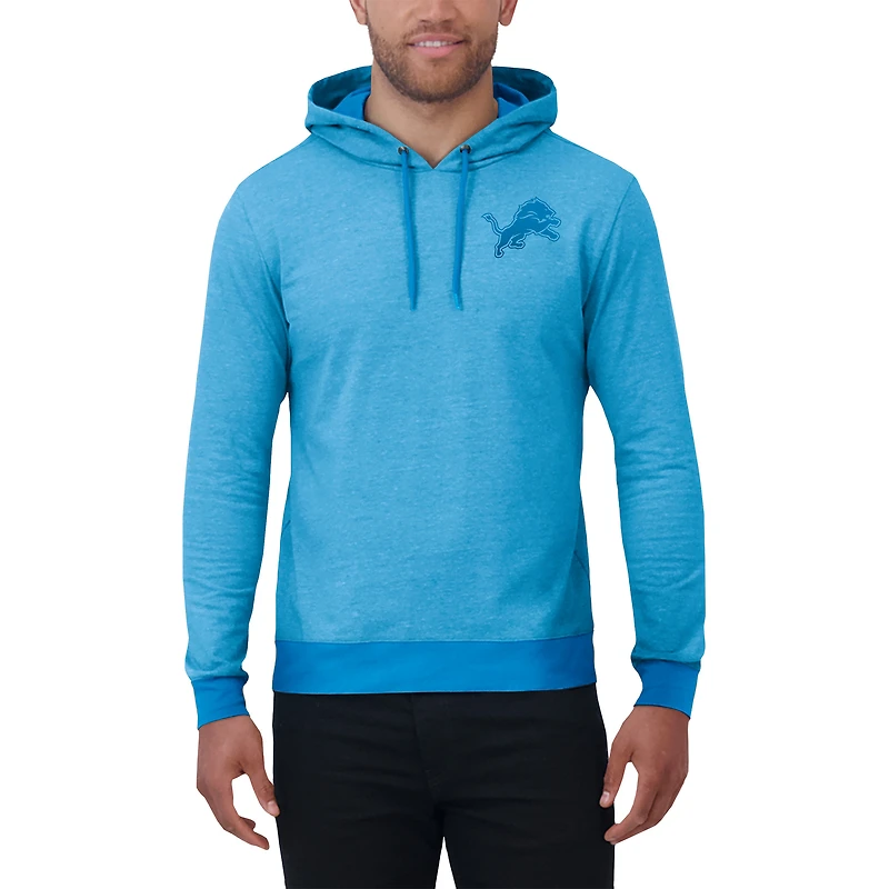 Men's Darius Rucker Collection by Fanatics Blue Detroit Lions Tonal Knit Pullover Hoodie