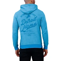 Men's Darius Rucker Collection by Fanatics Blue Detroit Lions Tonal Knit Pullover Hoodie