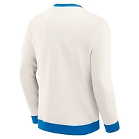 Men's Darius Rucker Collection by Fanatics  Cream Detroit Lions Colorblock Pullover Sweatshirt