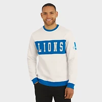 Men's Darius Rucker Collection by Fanatics  Cream Detroit Lions Colorblock Pullover Sweatshirt