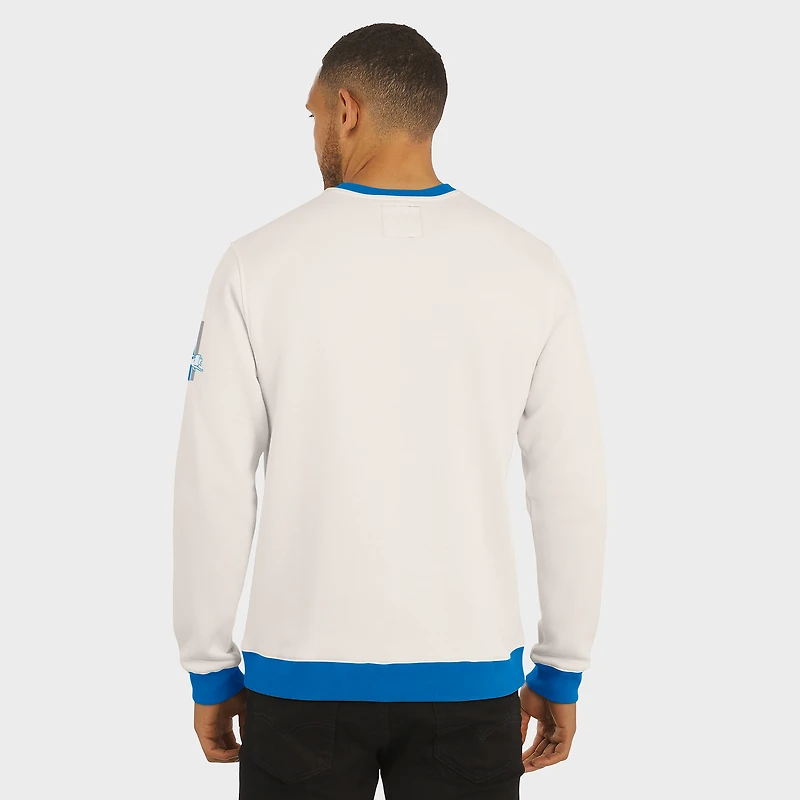 Men's Darius Rucker Collection by Fanatics  Cream Detroit Lions Colorblock Pullover Sweatshirt