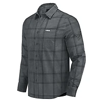 Chemise boutonnée en velours côtelé micro-élastique gris des Detroit Lions pour homme, collection Darius Rucker par Fanatics