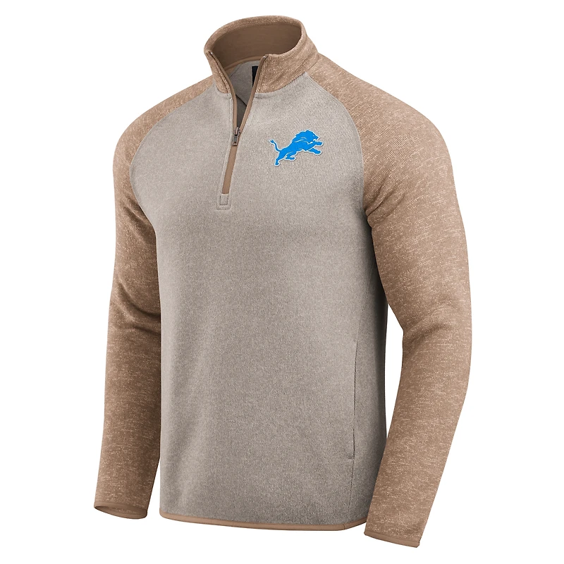 Men's Darius Rucker Collection by Fanatics Tan Detroit Lions Tonal Quarter-Zip Jacket