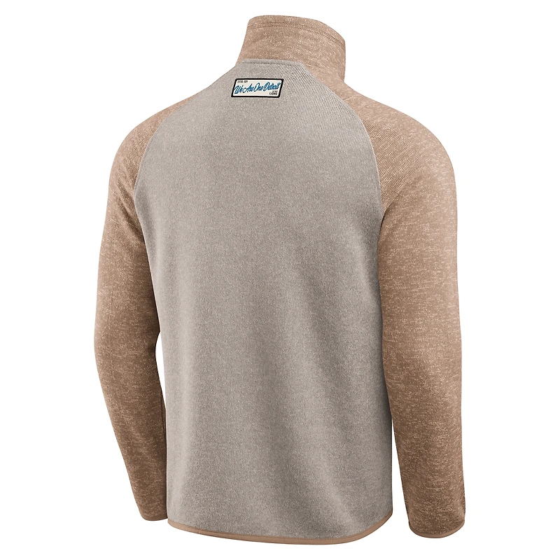 Men's Darius Rucker Collection by Fanatics Tan Detroit Lions Tonal Quarter-Zip Jacket