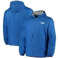 Veste zippée intégrale Dunbrooke Blue Detroit Lions Logo Legacy Stadium pour homme