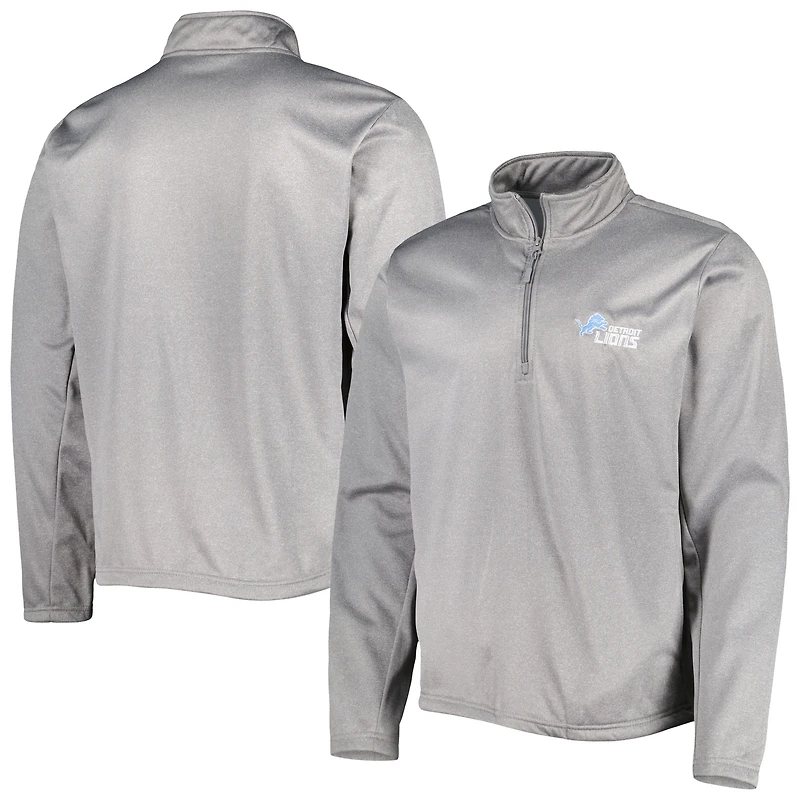 Haut à col zippé Dunbrooke Heather Gray Detroit Lions All-Star Tech pour homme