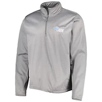 Men's Dunbrooke Heather Gray Detroit Lions All-Star Tech Quarter-Zip Top