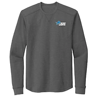 T-shirt thermique à manches longues Cavalier des Detroit Lions de Dunbrooke gris chiné pour hommes