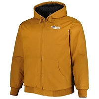 Men's Dunbrooke Tan Detroit Lions Big & Tall Dakota Canvas Hoodie Full-Zip Jacket