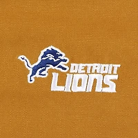 Men's Dunbrooke Tan Detroit Lions Big & Tall Dakota Canvas Hoodie Full-Zip Jacket