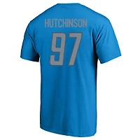 T-shirt Fanatics Aidan Hutchinson bleu Detroit Lions Big & Tall avec nom et numéro de joueur pour hommes
