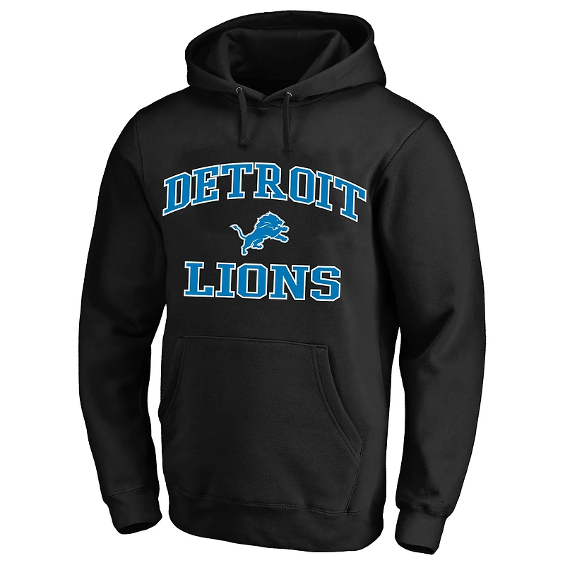 Men's Fanatics Black Detroit Lions Big & Tall Heart Soul Hoodie