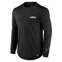 T-shirt à manches longues Fanatics Black Detroit Lions Blackout pour homme