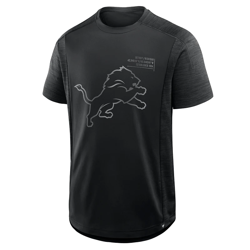 T-shirt noir pour homme Fanatics Detroit Lions Deceptive Juke