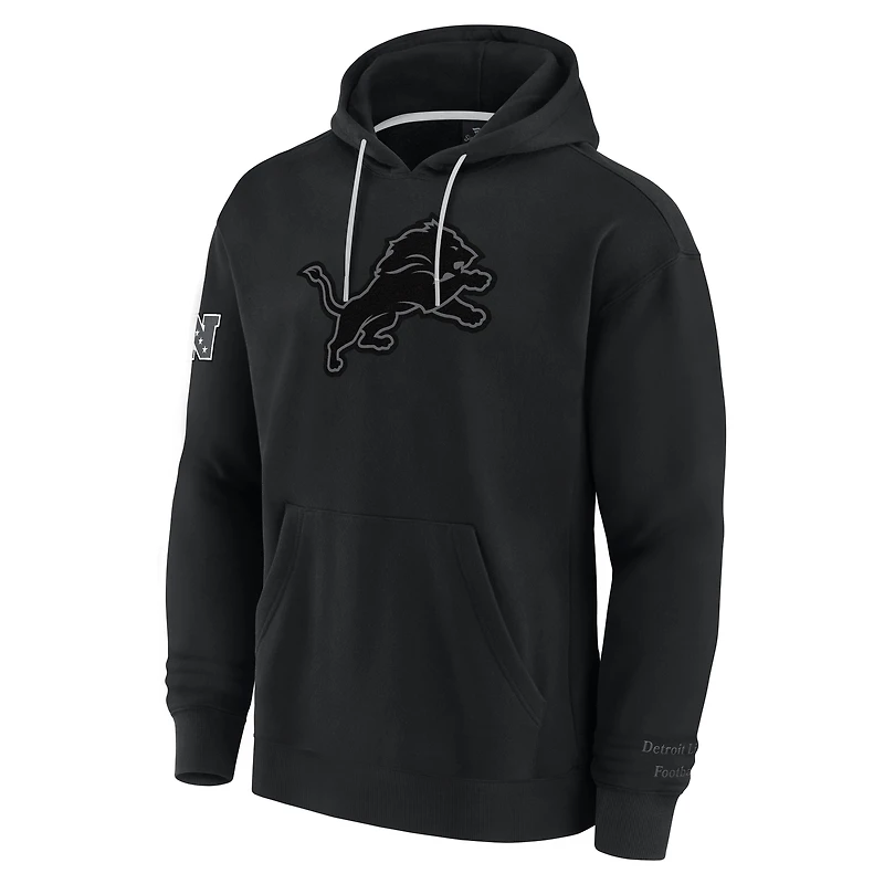 Men's Fanatics Black Detroit Lions Elements Pace Pullover Hoodie
