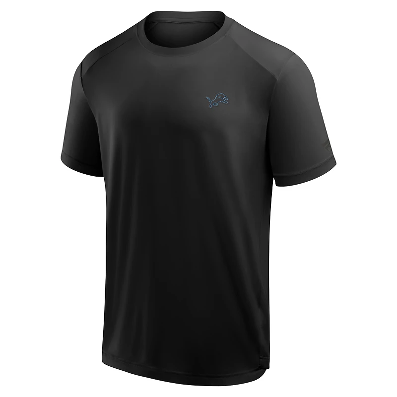 T-shirt noir Fanatics pour homme avec logo du Front Office Move des Detroit Lions
