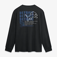 Men's Fanatics Black Detroit Lions Fullback Drive Relaxed Fit Long Sleeve T-Shirt