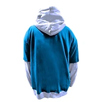 Sweat à capuche Fanatics bleu/gris chiné pour homme des Lions de Detroit, taille grande et
