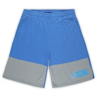 Men's Fanatics Blue/Silver Detroit Lions Big & Tall Best of the Performance Shorts