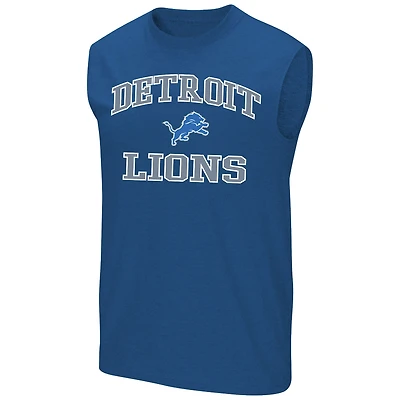 Men's Fanatics  Blue Detroit Lions Big & Tall Hart Soul Muscle Tank Top