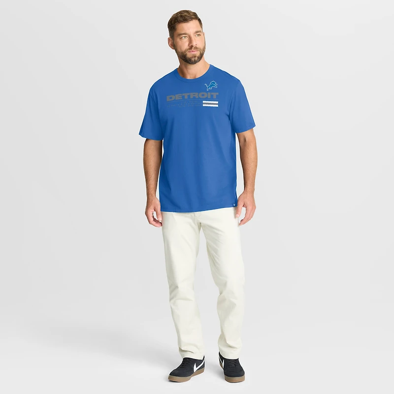 T-shirt bleu Fanatics pour homme, motif Chop Block Legacy des Detroit Lions