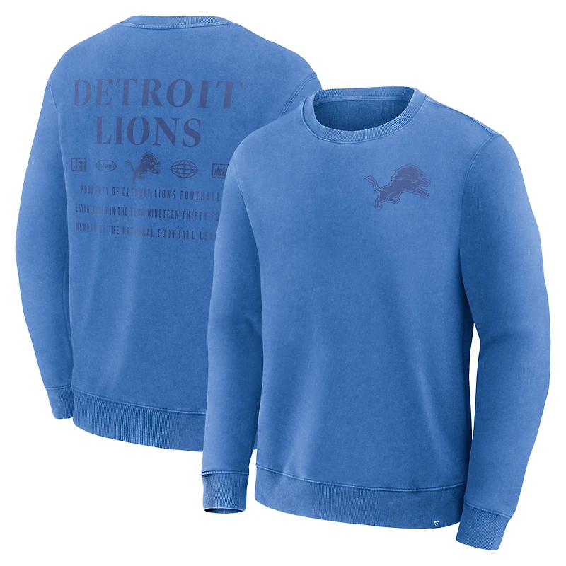 Sweat-shirt bleu Fanatics pour homme, motif Deep Route des Lions de Detroit